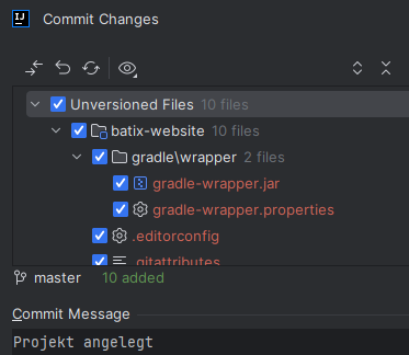 Commit Changes Dialog